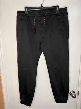 Zara Men's Black Jogger Pants - Drawstring Waist